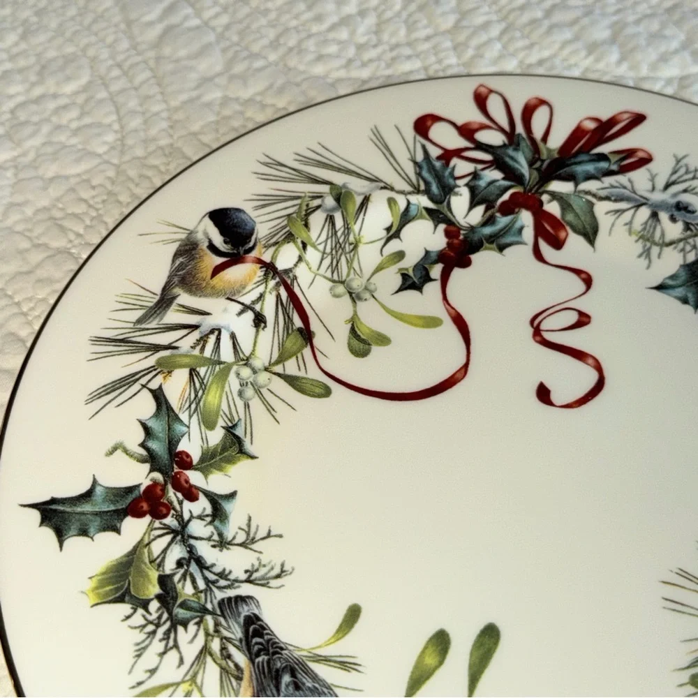 Lenox Winter Greetings Cardinal Plate / 10.5” 1995 Holiday Fine China USA Made - Picture 6 of 11